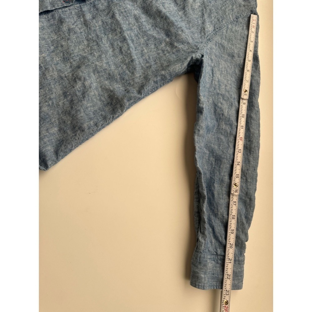 Soft Surroundings Denim Button Down Mini Dress - image 11